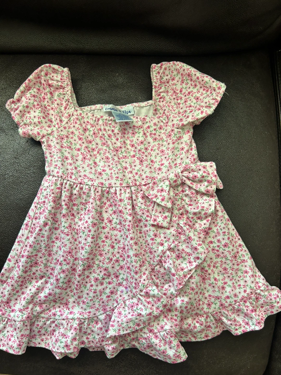 Emma & Elsa  Pink Floral Baby Dress