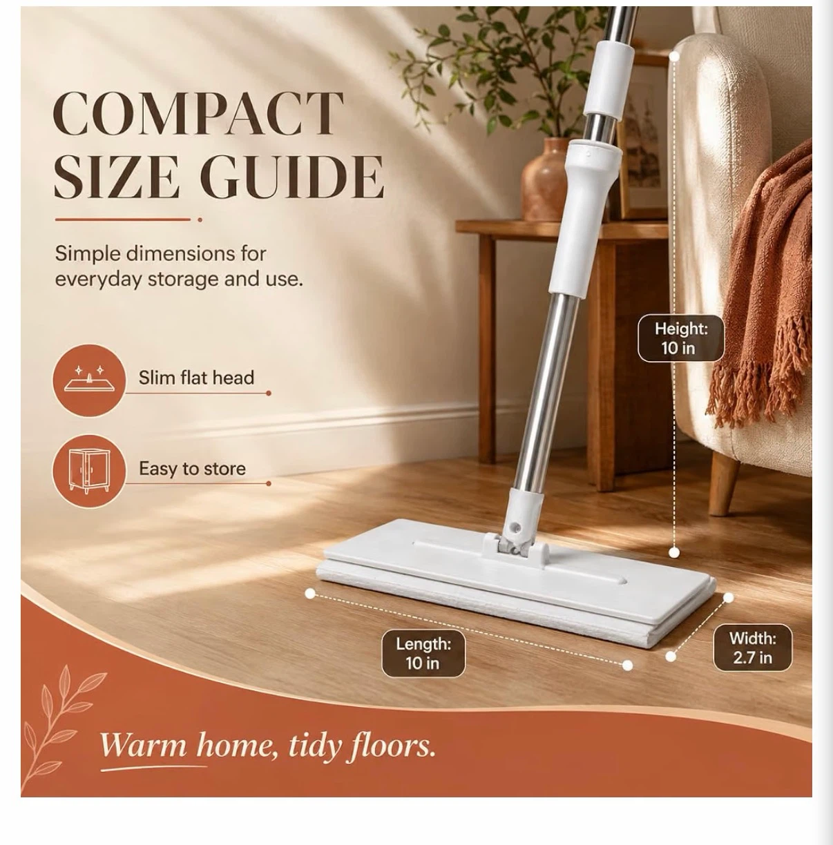 YWMPCY Flat Mop with 30 Dry Cloths - photo 2