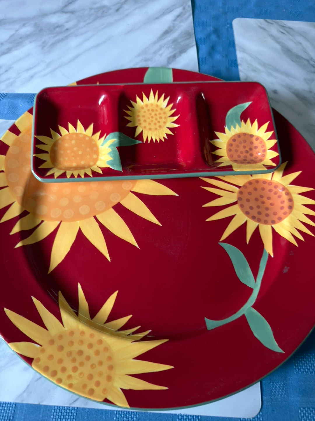 Tag Sunflower Serving Platter and Dish Set