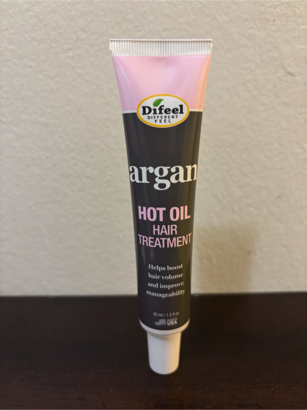 NEW-Difeel Argan Hot Oil Hair Treatment 1.5 fl oz