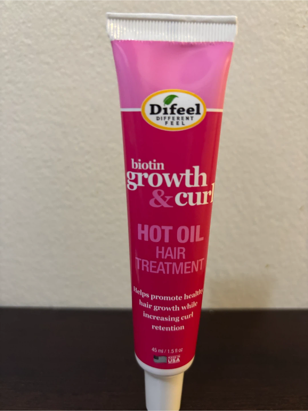 NEW-Difeel Biotin Growth & Curl Hot Oil Hair Treatment 1.5 fl oz