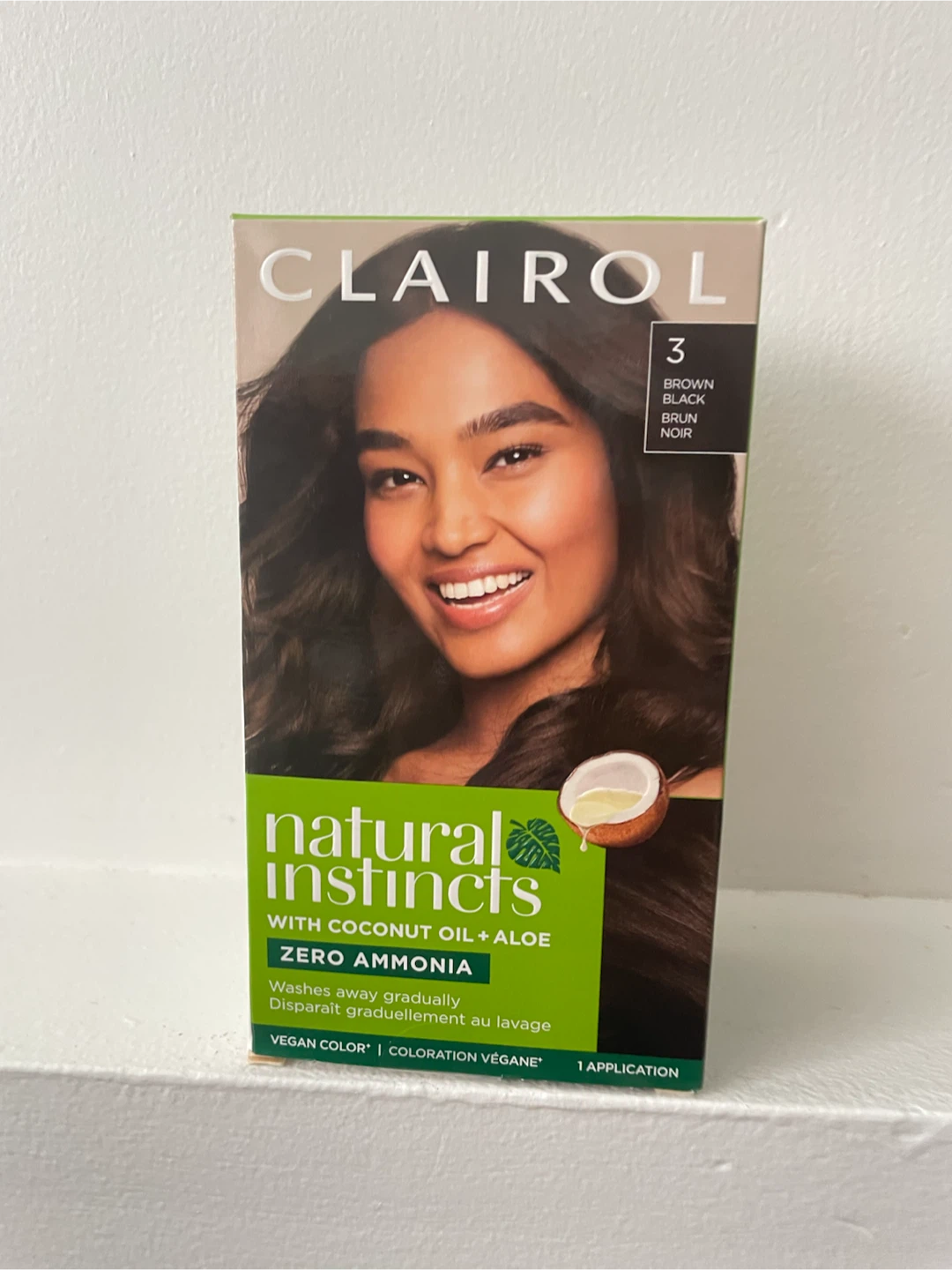 Unopened Clairol Natural Instincts Brown Black Hair Colour