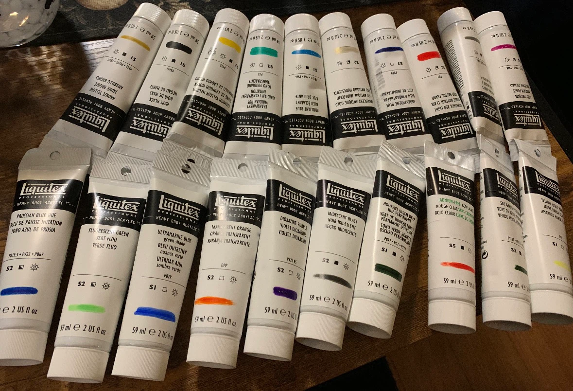 Liquitex Heavy Body Acrylic 2oz tubes lot of 20