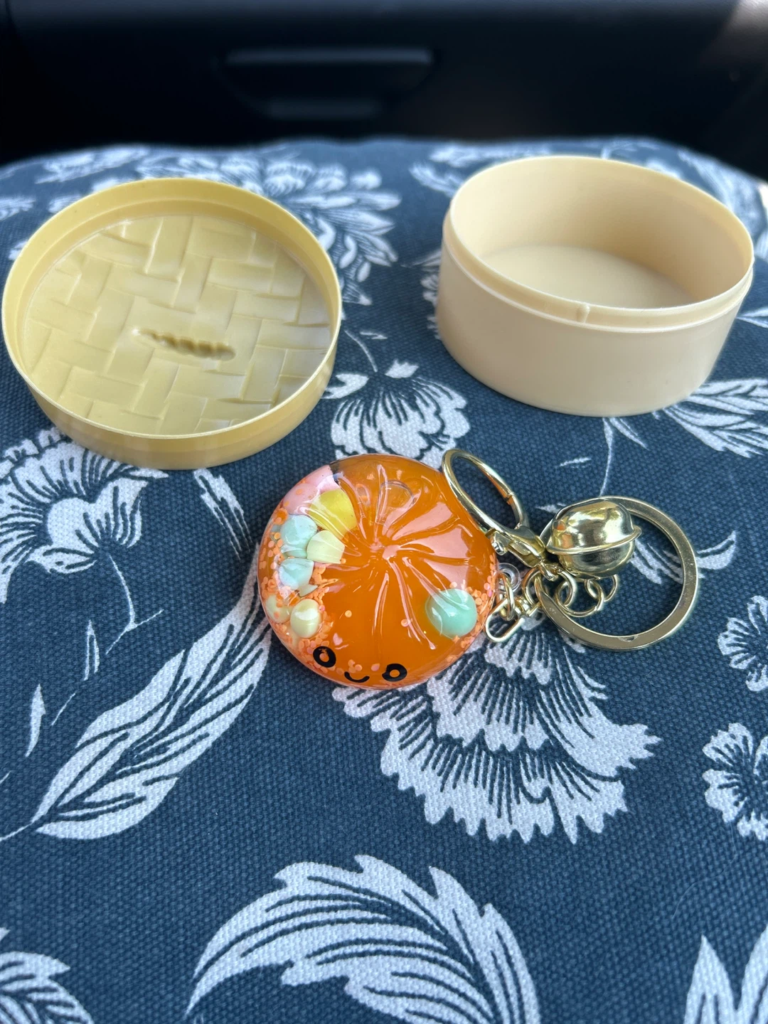 Orange Slice Keychain with Bell