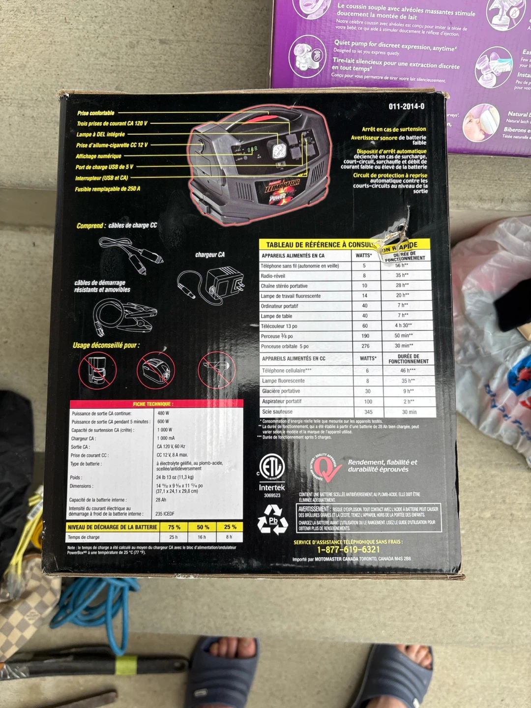 Motomaster Eliminator PowerBox 600W Jump Starter - photo 2