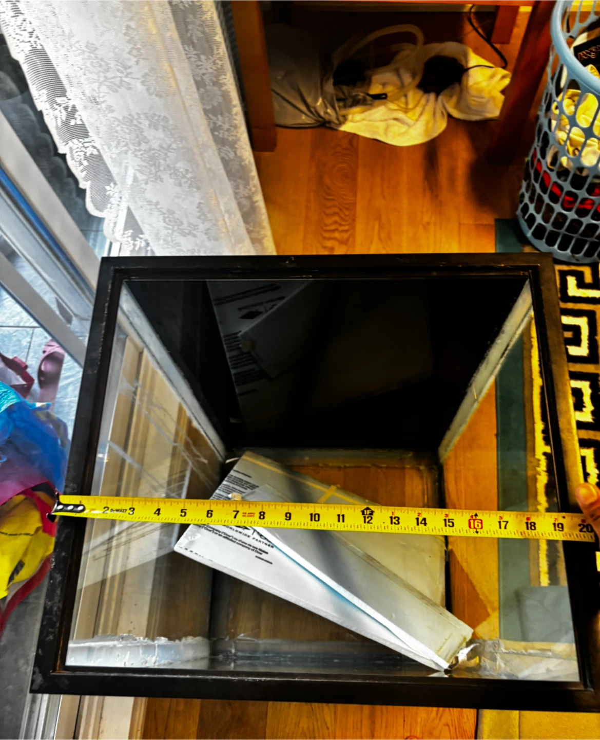 Glass Terrarium or Fish Tank with Black Frame - photo 2