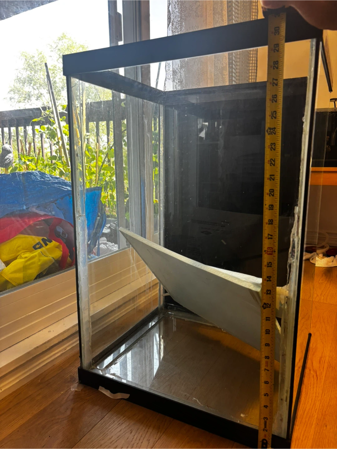 Glass Terrarium or Fish Tank with Black Frame - photo 3