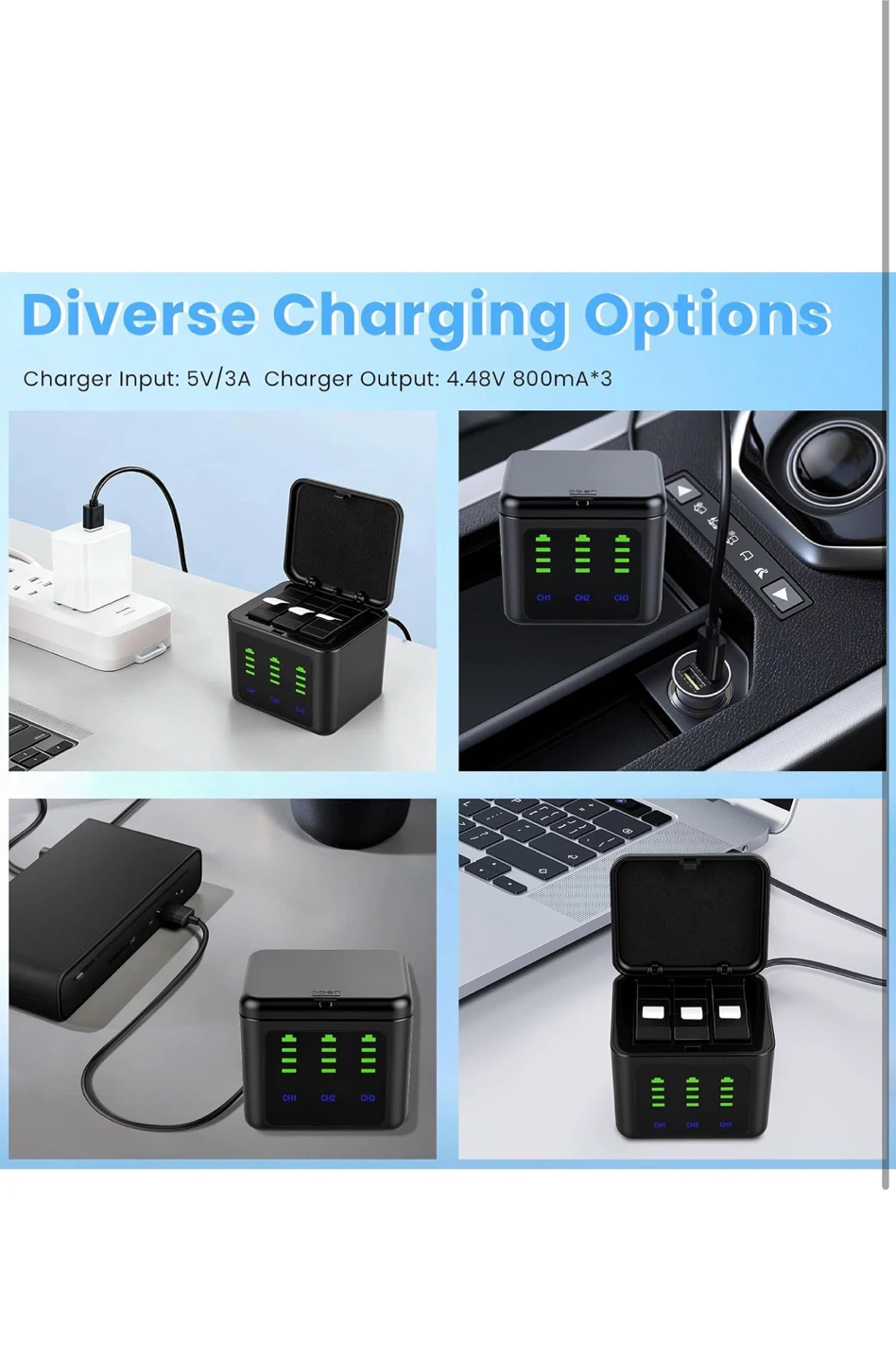 ( ONE SIDE OF THE CHARGER IS NOT WORKING). 3Pack - photo 2