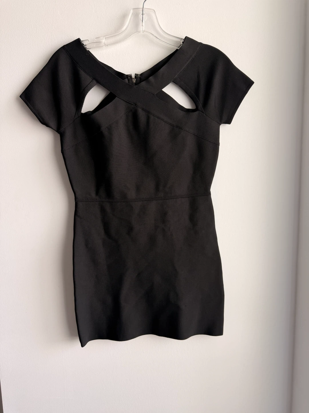BCBGMAXAZRIA Black Cutout Mini Dress - photo 2