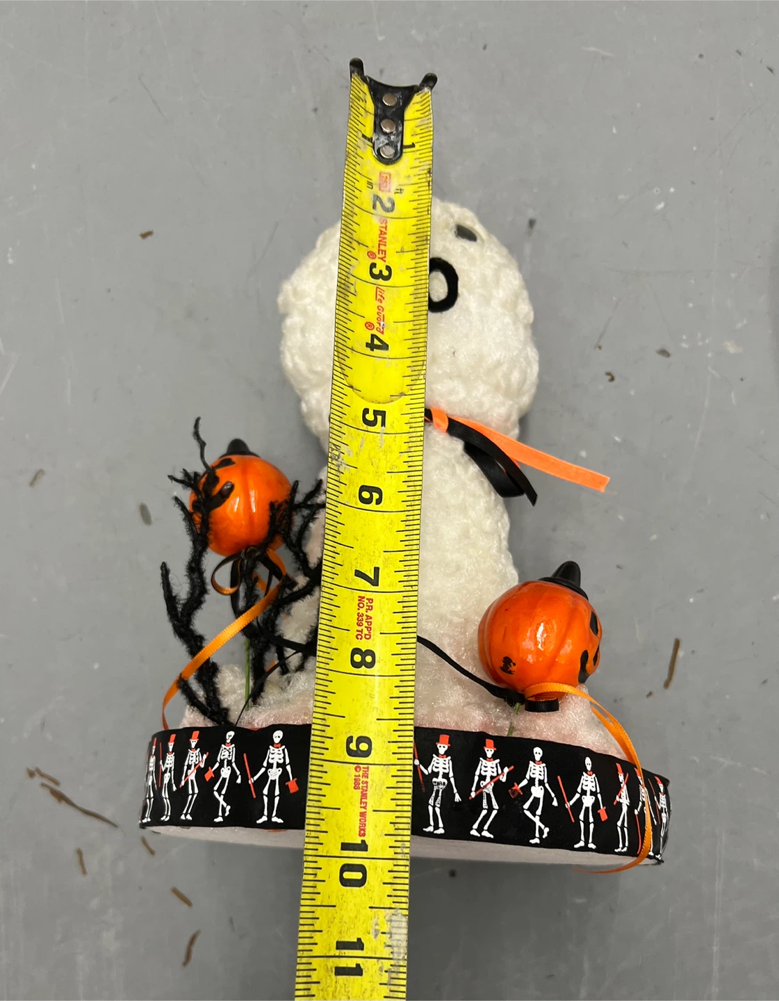Vintage Halloween Yarn Pom Pom Ghost & Basket Lot 3pc - photo 5
