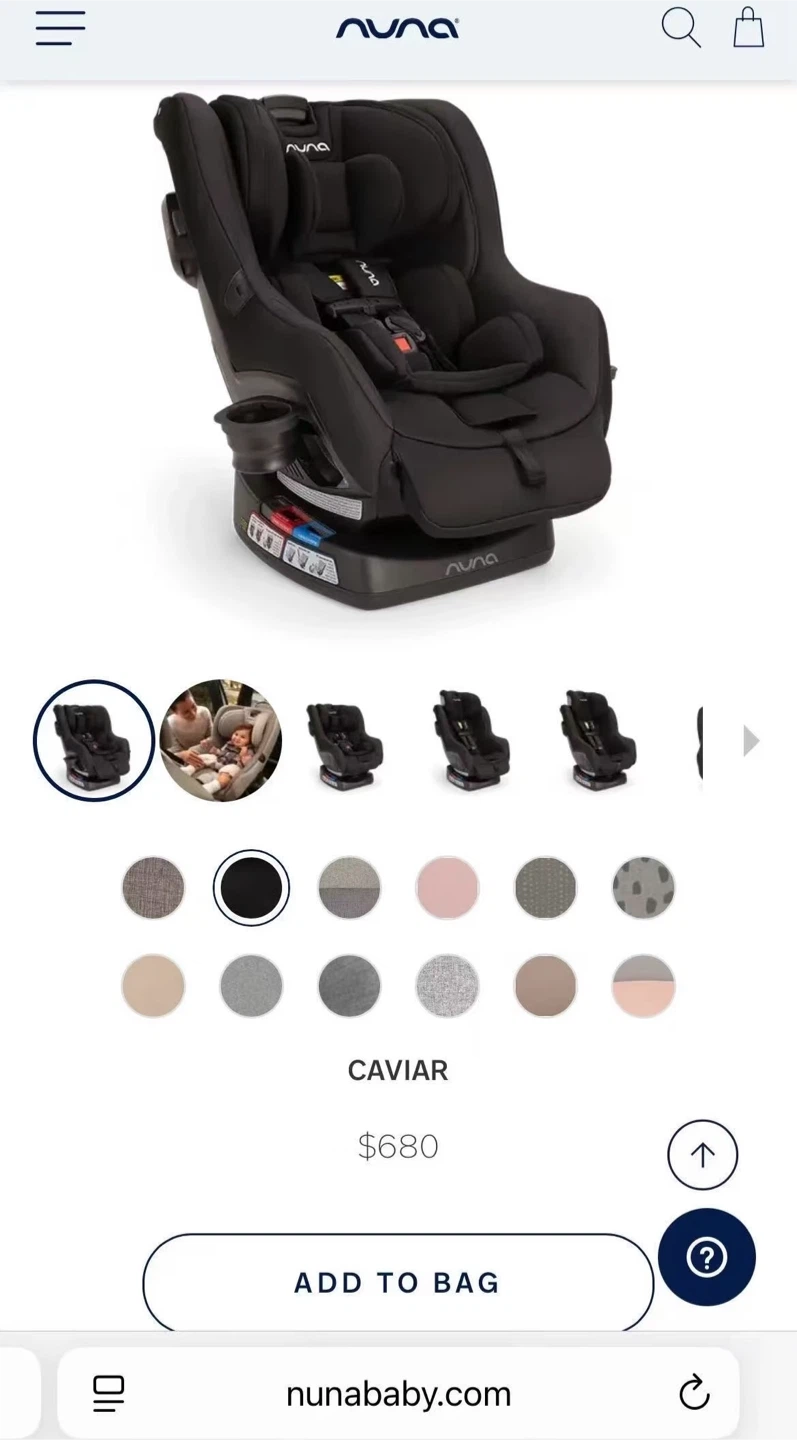Nuna Car Seat Caviar Black