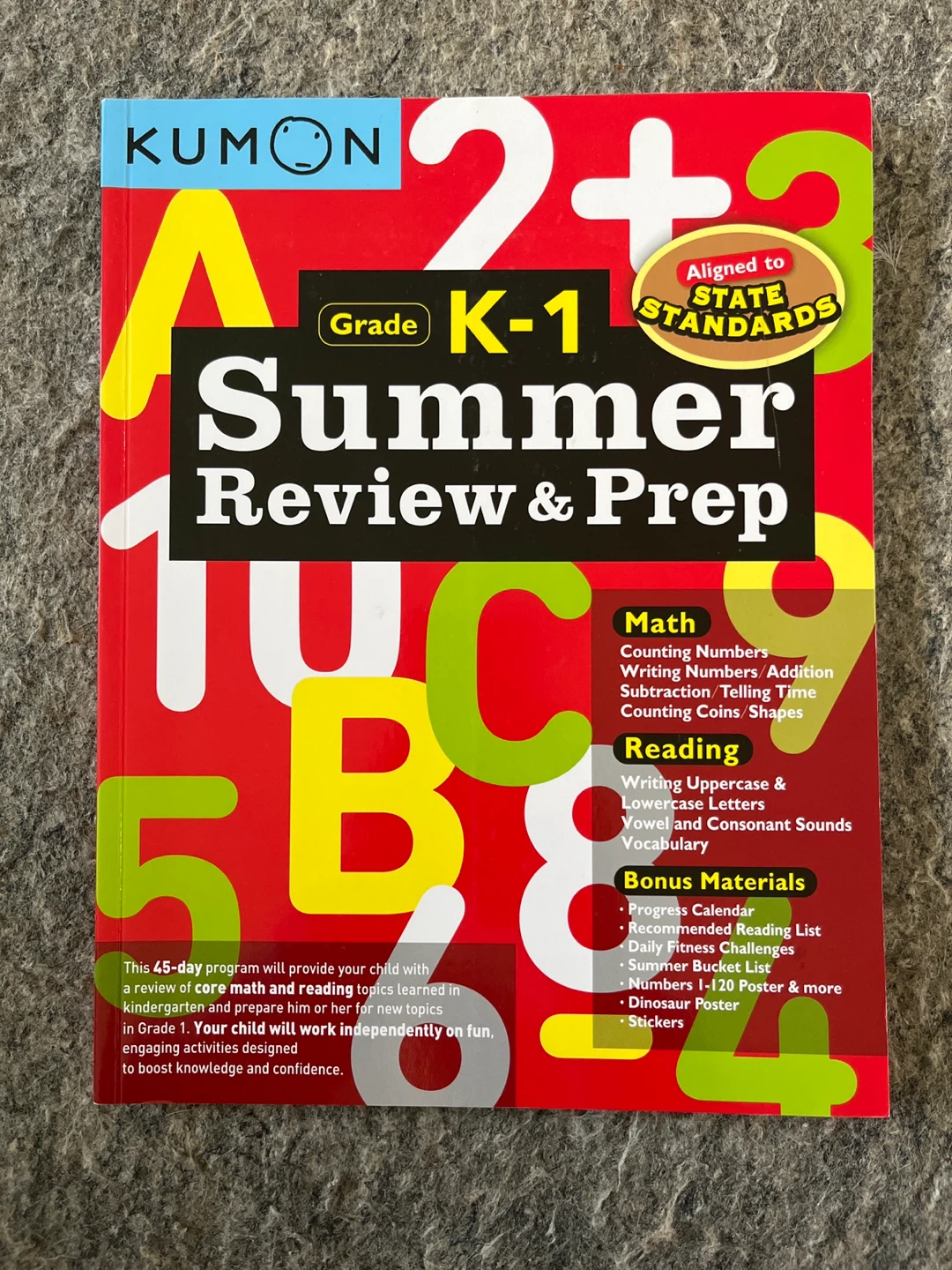 Kumon Grade K-1 Summer Review & Prep Workbook
