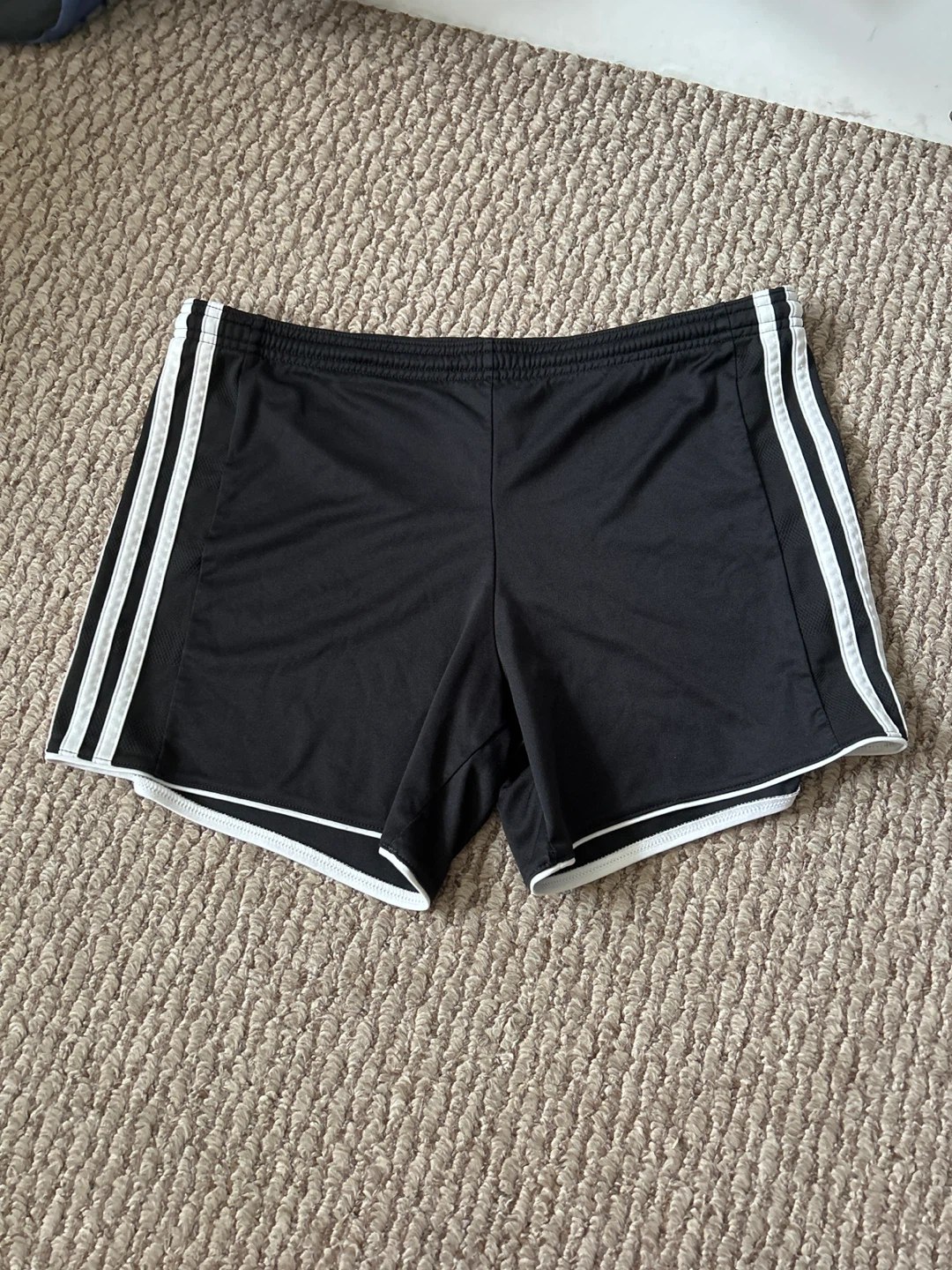 Adidas Climalite Shorts Black White Stripe