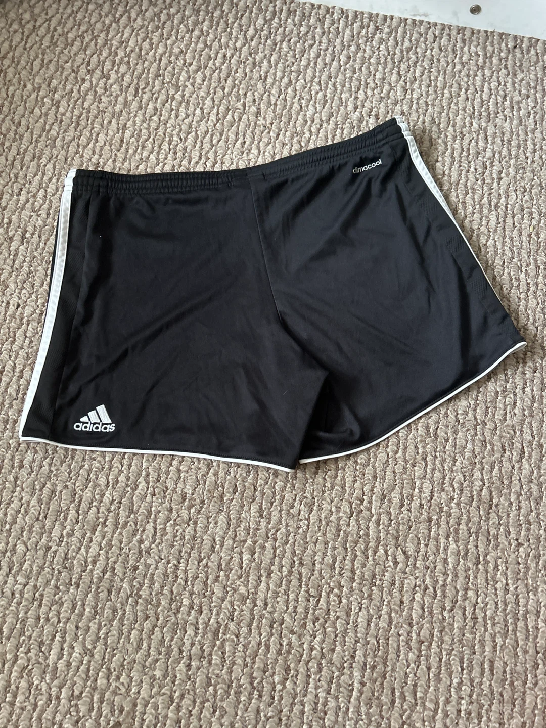 Adidas Climalite Shorts Black White Stripe - photo 2