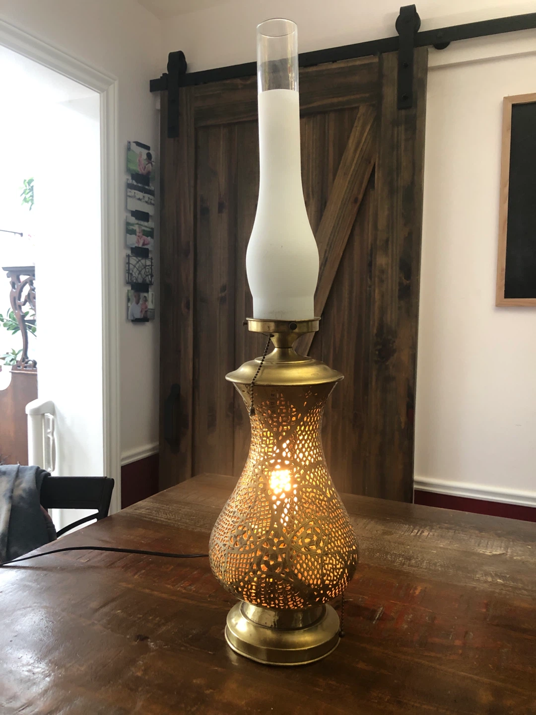 Moroccan brass lamp - photo 2
