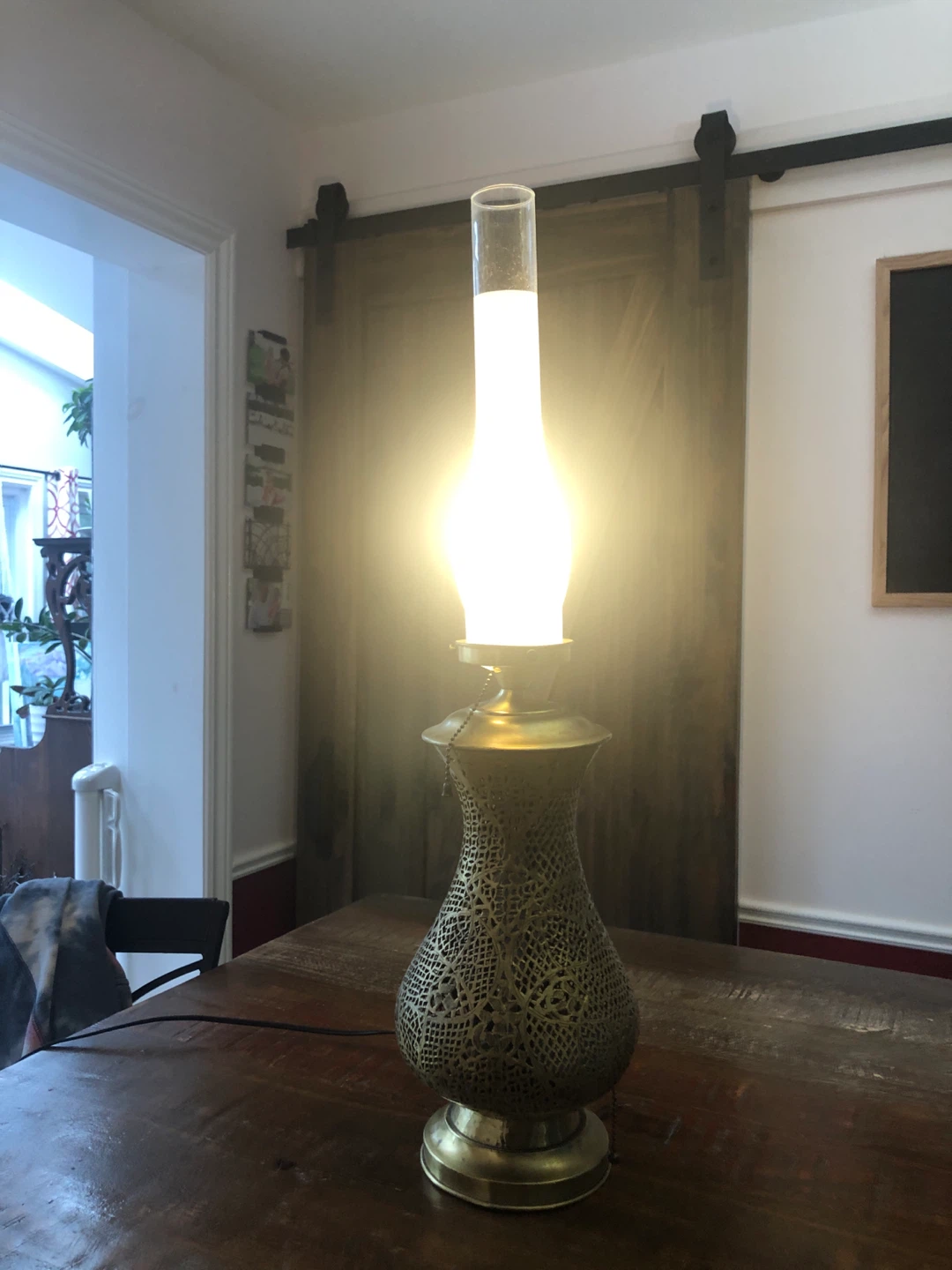 Moroccan brass lamp - photo 3