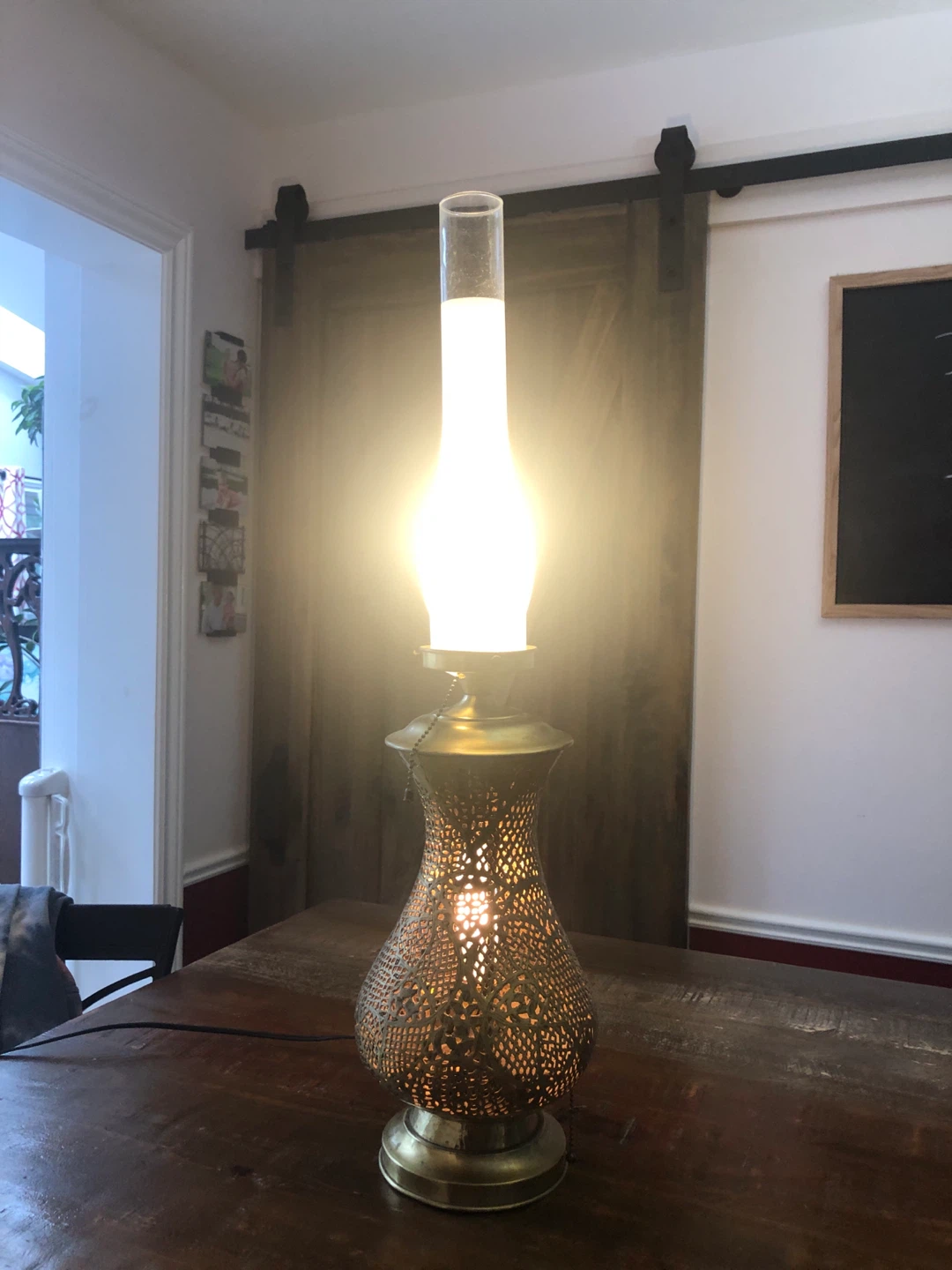 Moroccan brass lamp - photo 4