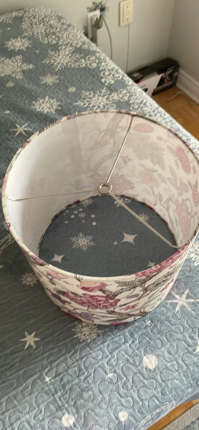 Fabric Lampshade with Floral Pattern - photo 2