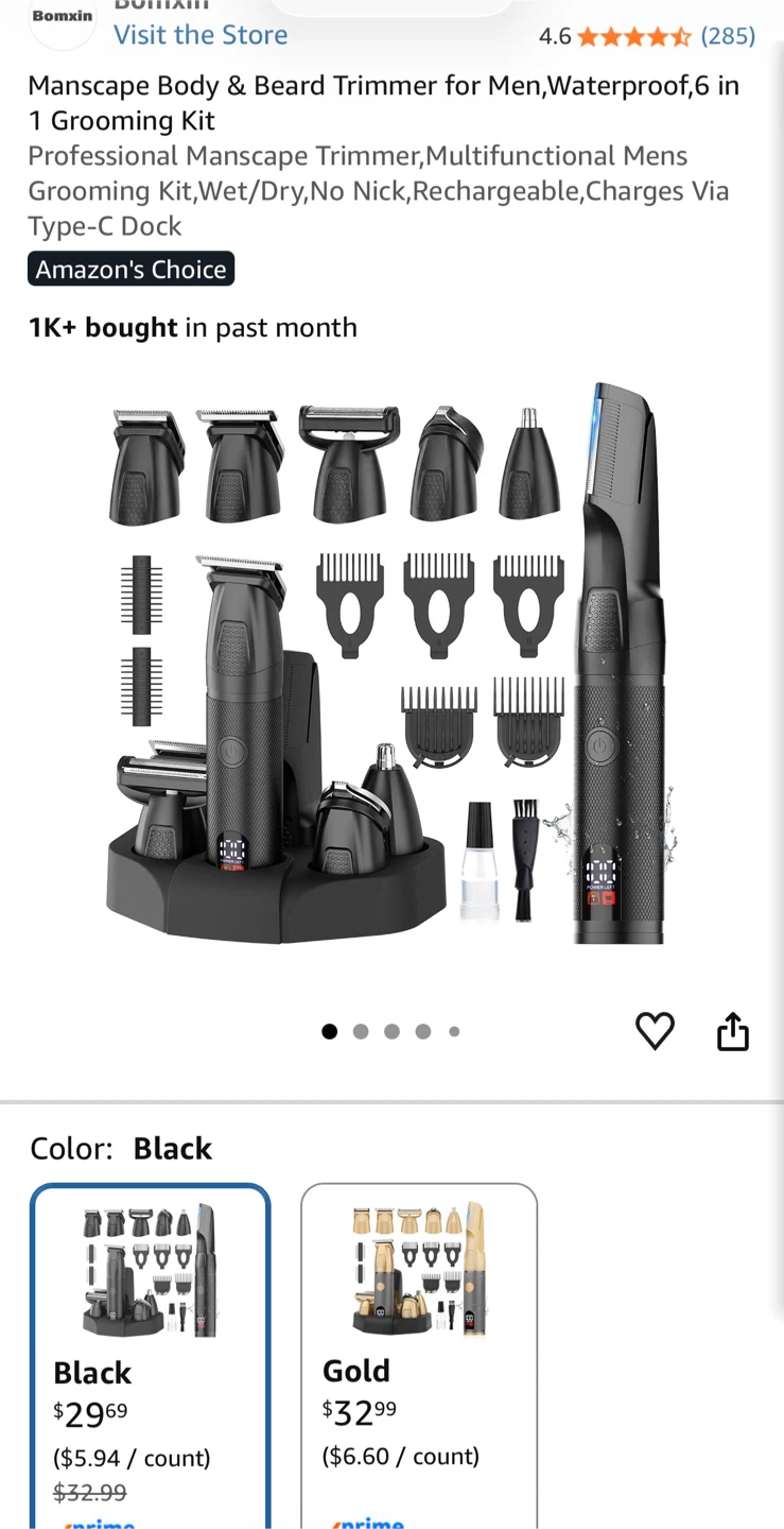 Bomxin Professional Men's Grooming Kit