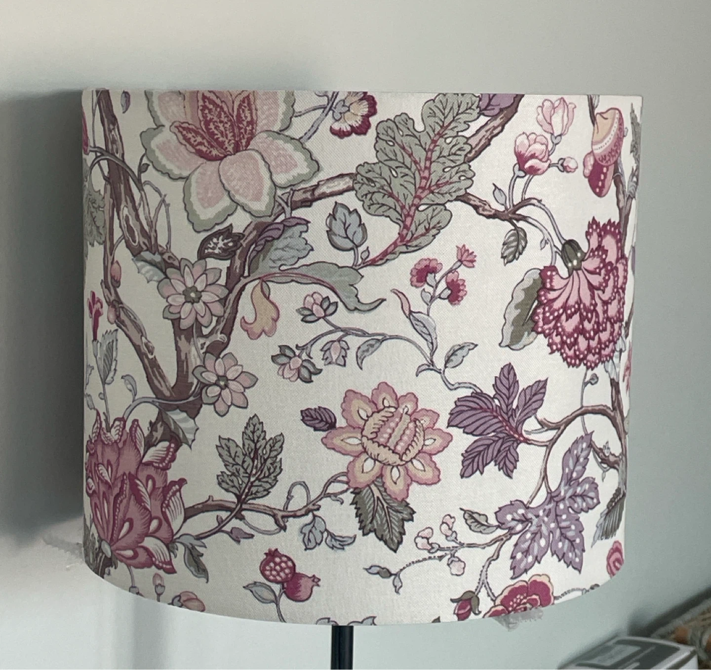 Fabric Lampshade with Floral Pattern