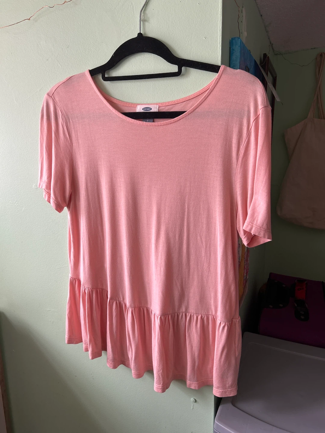 Old Navy Pink Peplum Top - Size Small