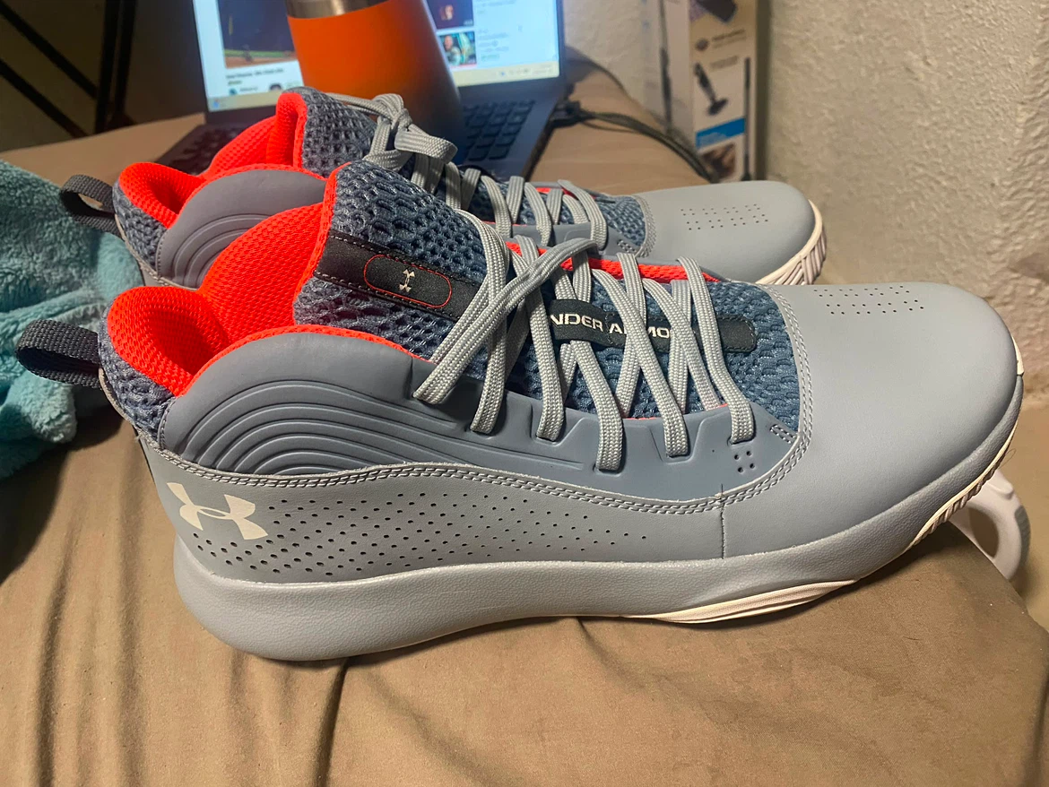 Under Armour Grey/Red Athletic Shoes