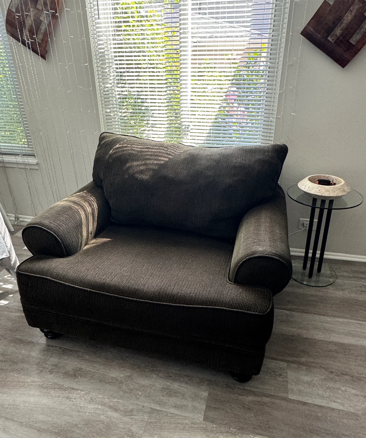 Oversized Brown Armchair