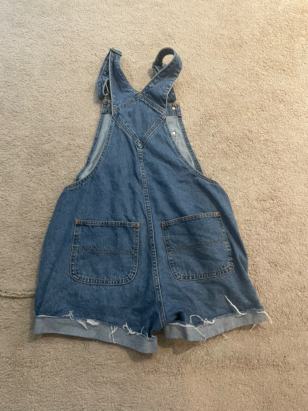 Old Navy medium wash denim shortalls size M - photo 2