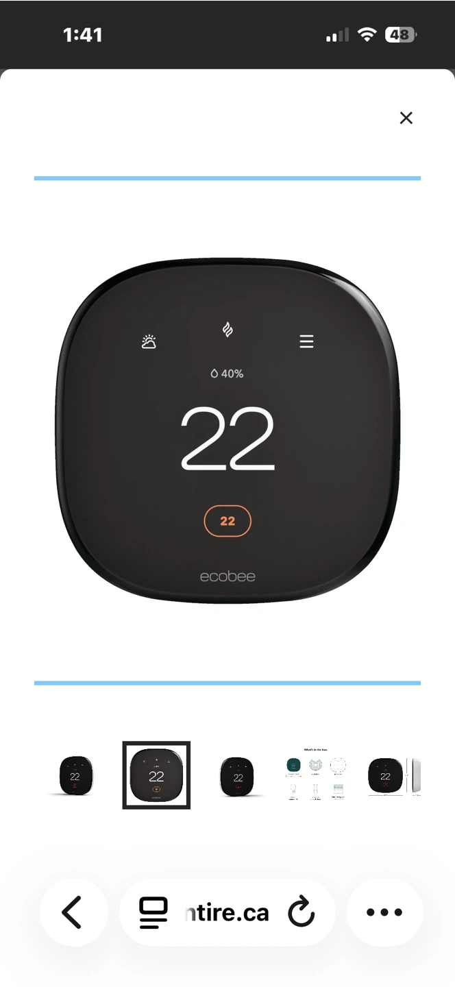 Ecobee Smart Thermostat Enhanced Black - photo 2
