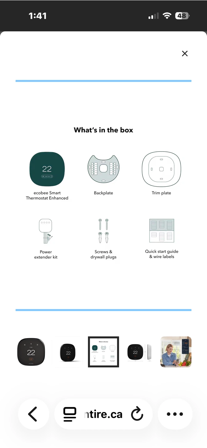 Ecobee Smart Thermostat Enhanced Black - photo 3
