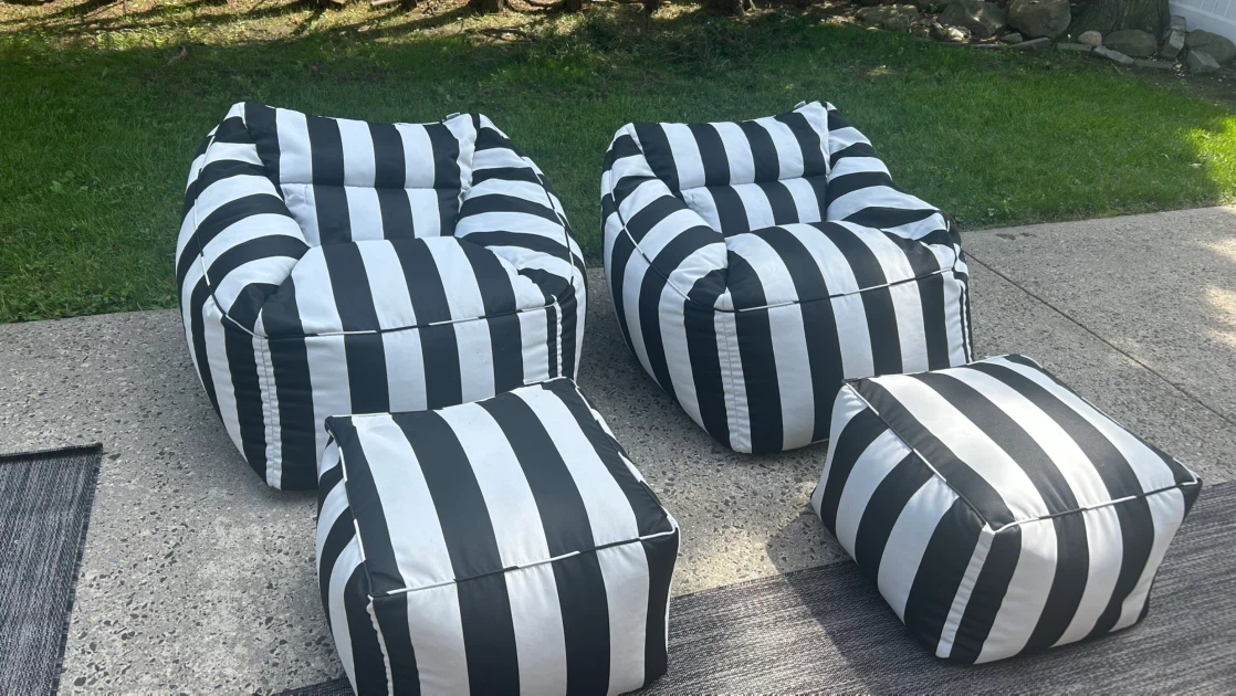 Bean Bag Chair with Ottoman