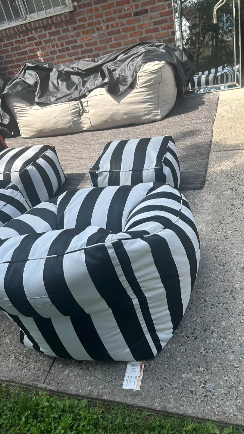 Bean Bag Chair with Ottoman - photo 4