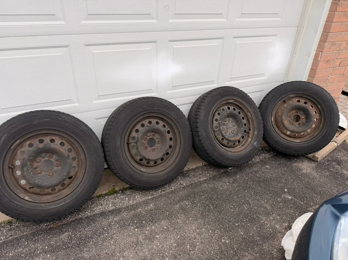 Bridgestone Winter Tires on Rims (Set of 4)