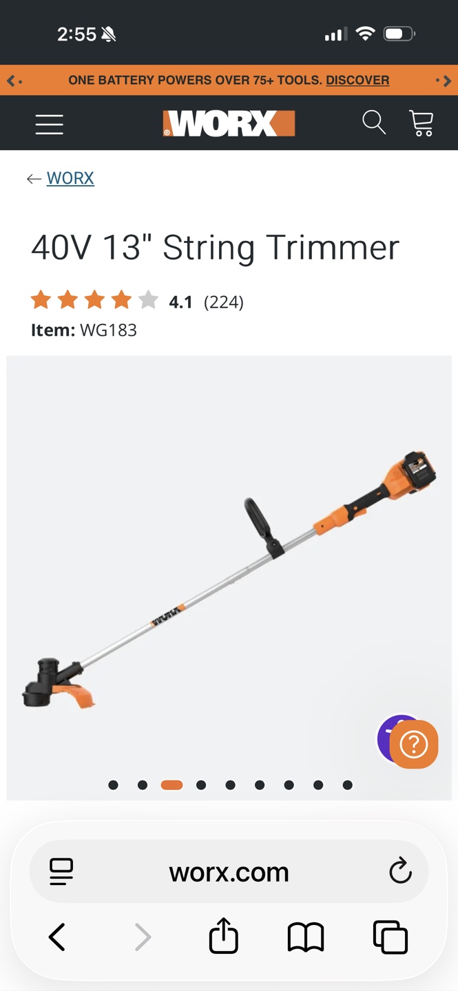 Ultra-Lightweight 40V Cordless String Trimmer Brand New in Box
