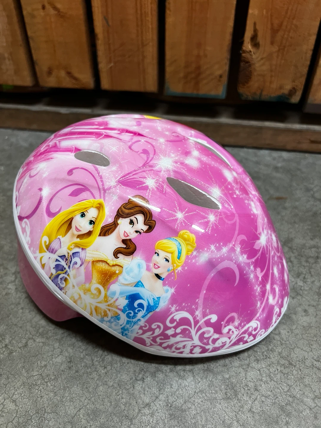 Girls Disney Princess Helmet, Knee & Elbow Pads Set