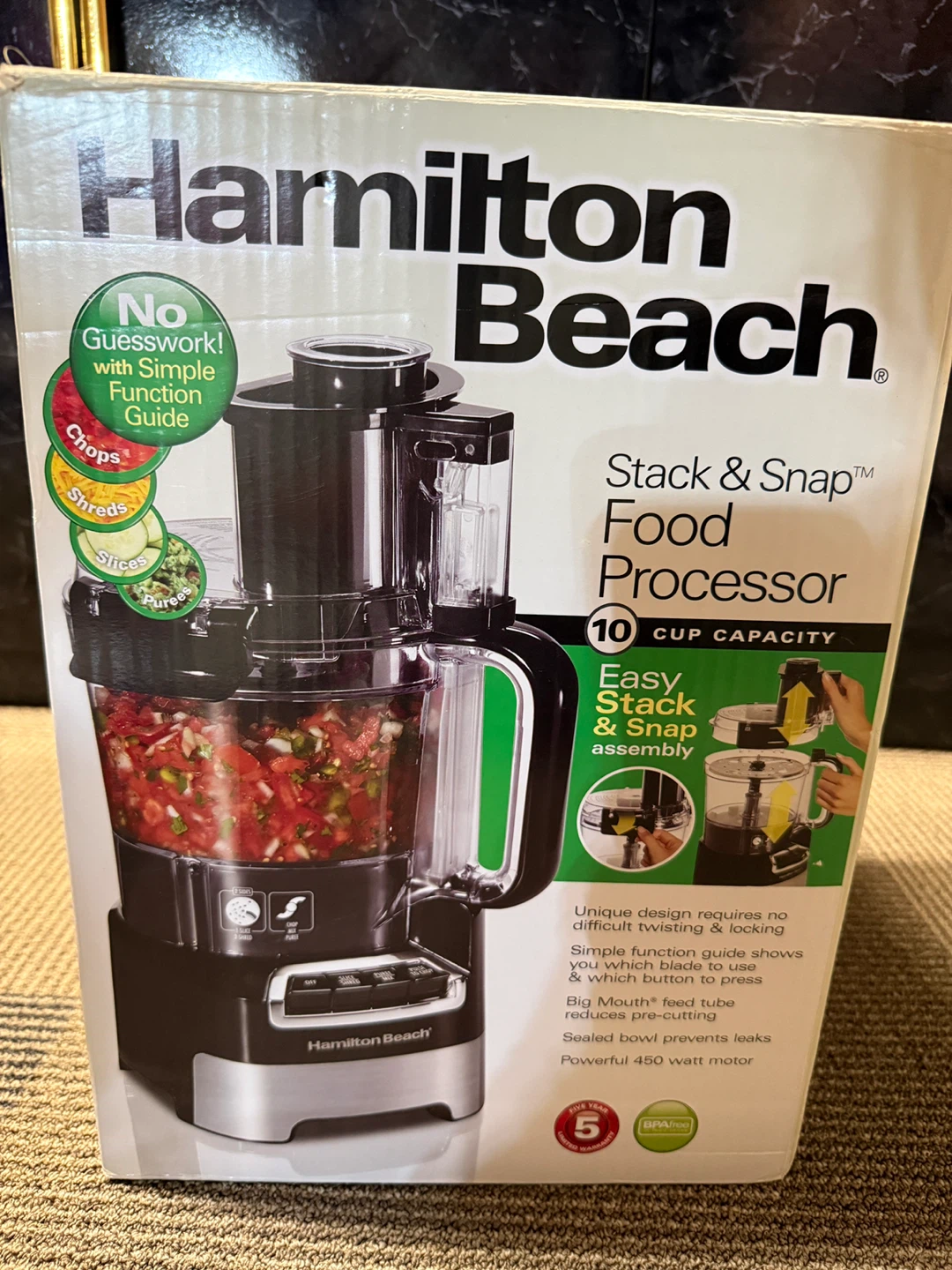 Hamilton Beach Stack & Snap Food Processor