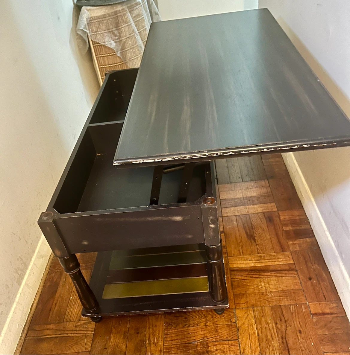 Dark Brown Coffee Table with hidden drawers  Storage
