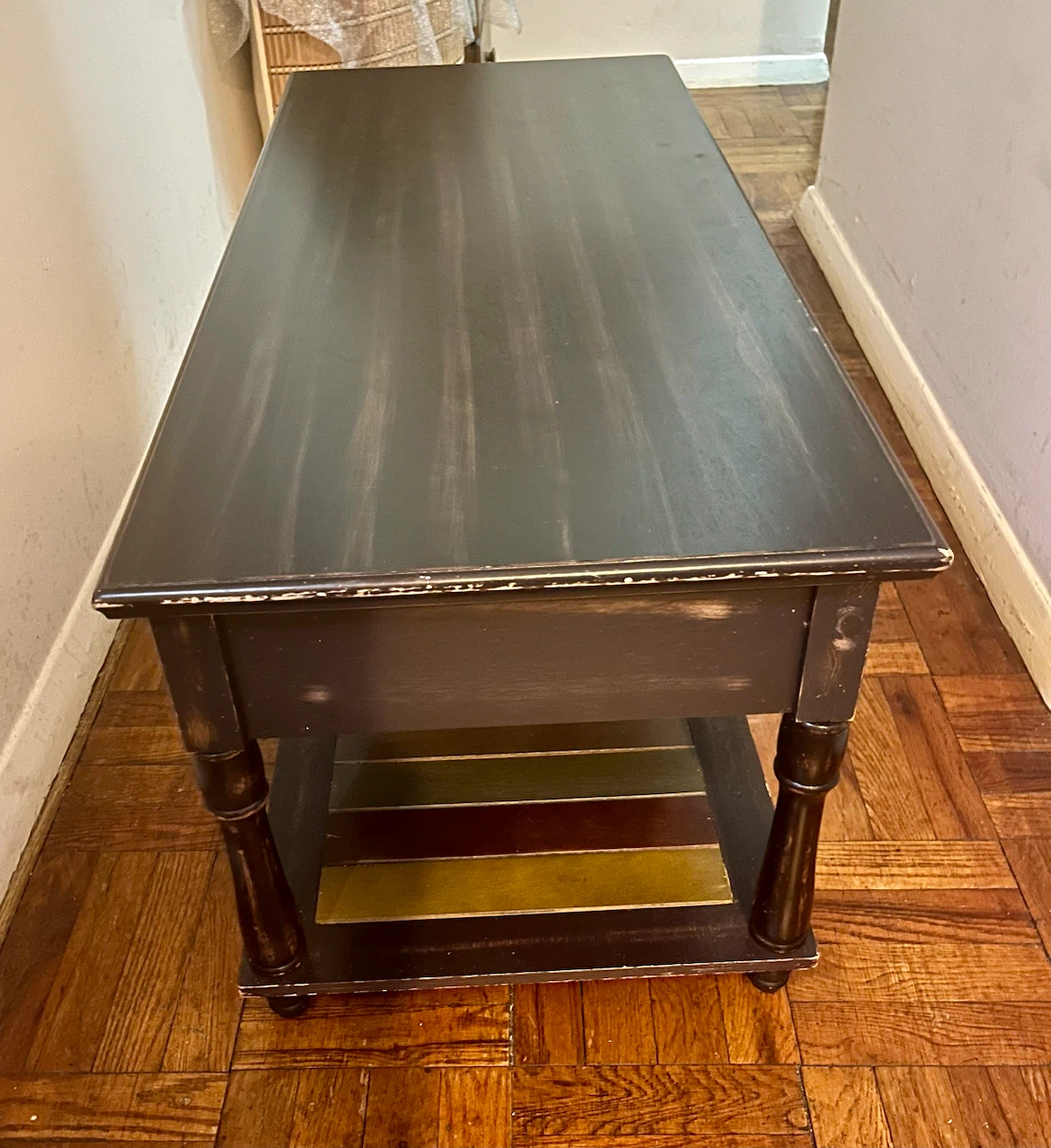 Dark Brown Coffee Table with hidden drawers  Storage - photo 3