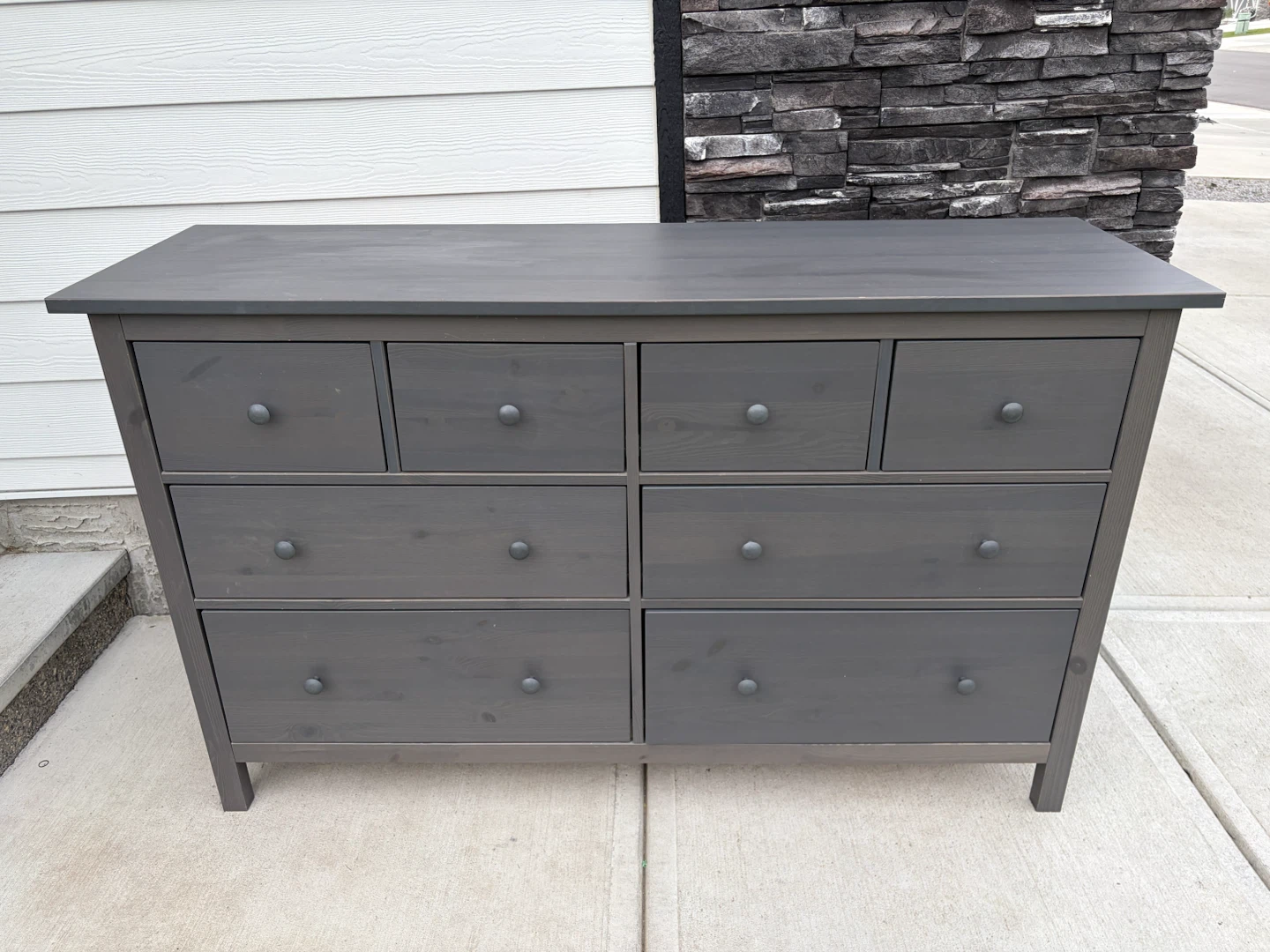 IKEA HEMNES wooden grey dresser 8 drawers