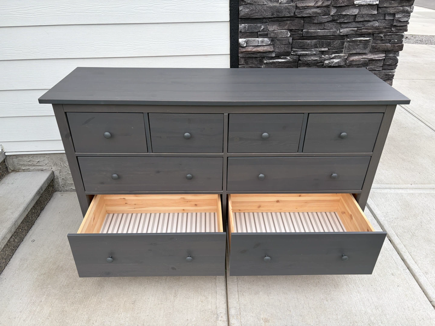 IKEA HEMNES wooden grey dresser 8 drawers - photo 4