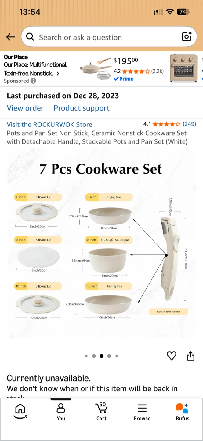 7 Piece Ceramic Cookware Set - photo 2