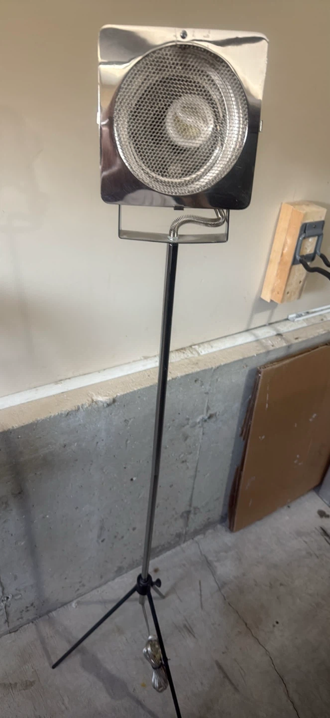 Vintage Metal Spotlight with Tripod Stand