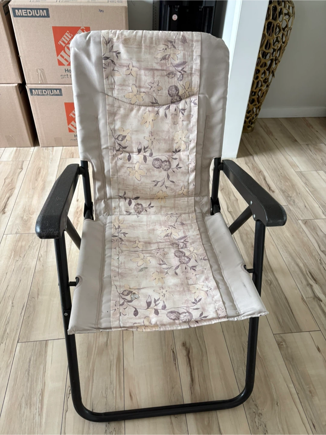 Folding Camp Chair with Floral Pattern- set of 4