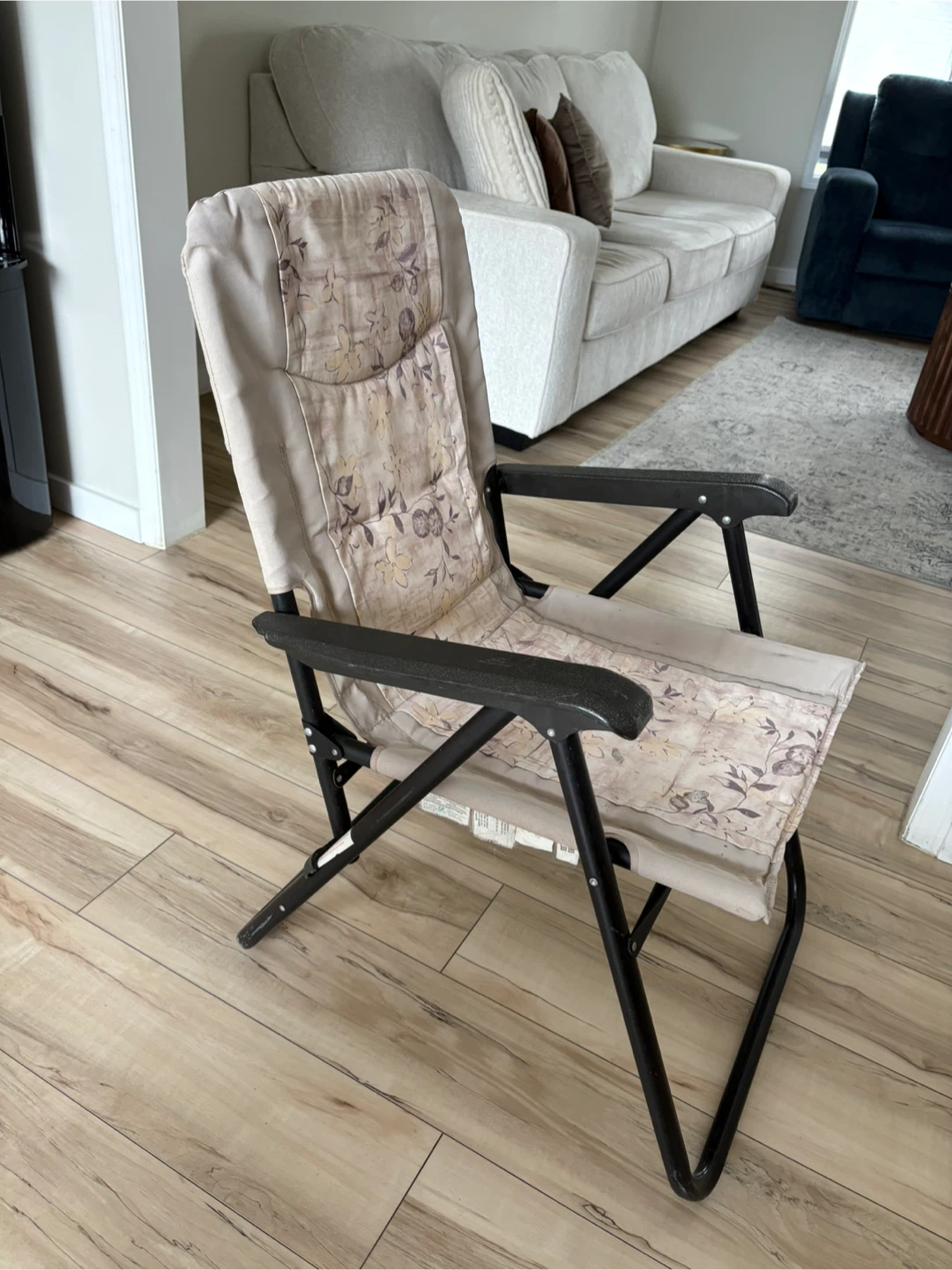 Folding Camp Chair with Floral Pattern- set of 4 - photo 3