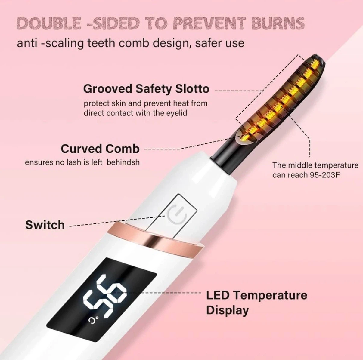 Heated Electric Eyelash Curler USB Rechargeable - photo 5