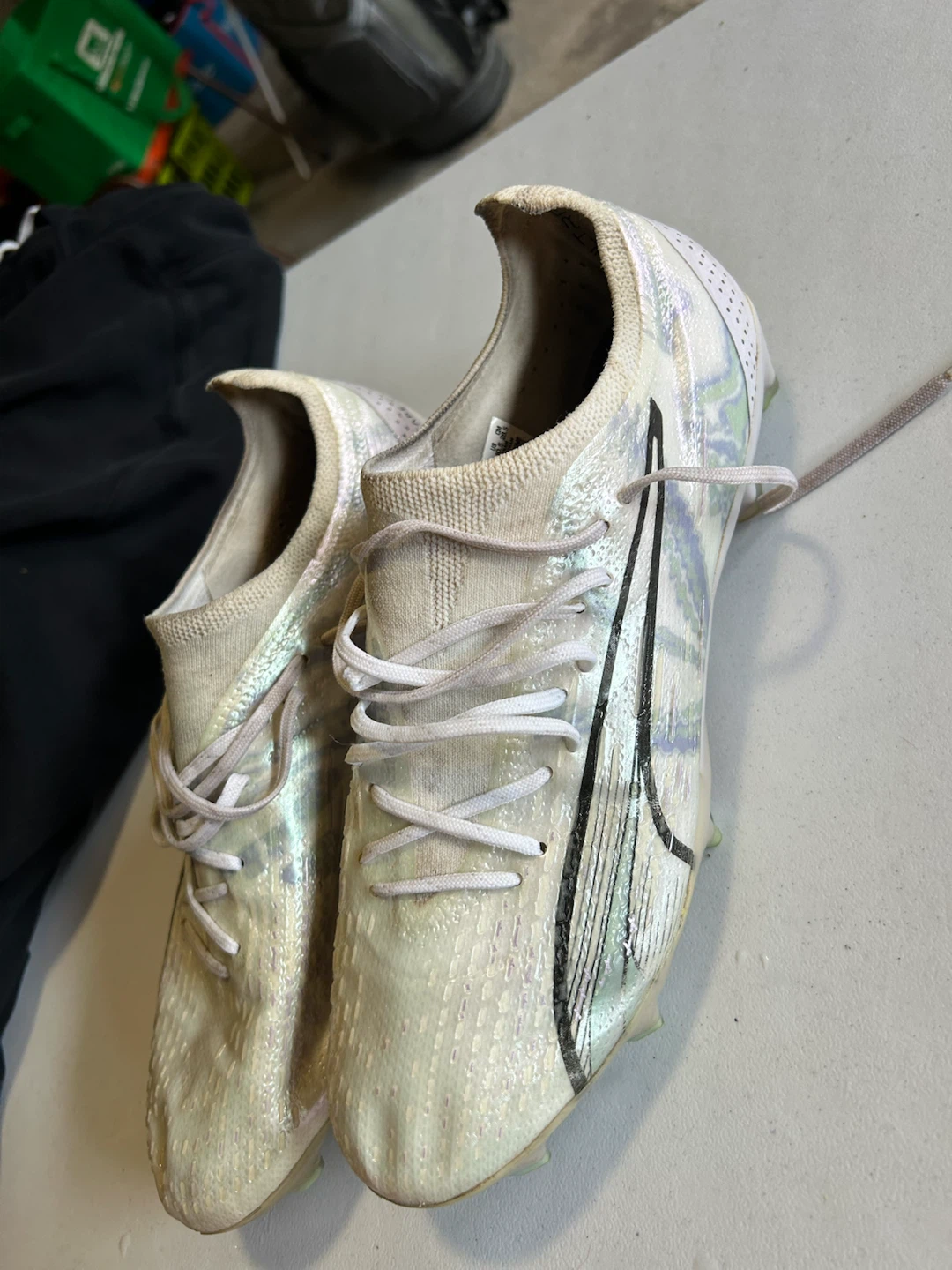 Puma ultra ELITE soccer cleats, white colour way,