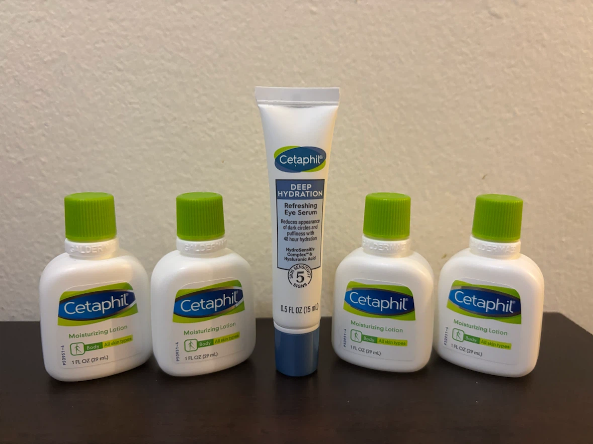 NEW-Cetaphil Moisturizing Lotion & Deep Hydration Eye Serum Lot