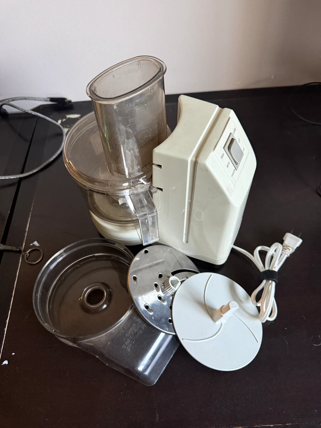 White Food Processor with Attachments - photo 3