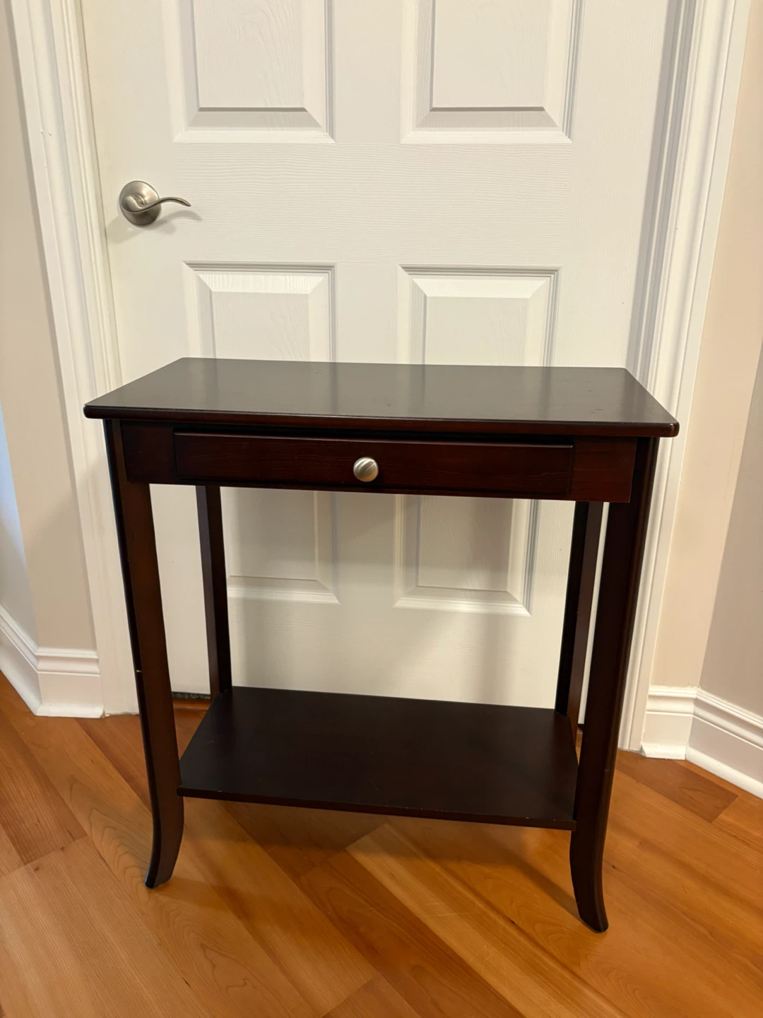 Dark Brown Console Table with Drawer