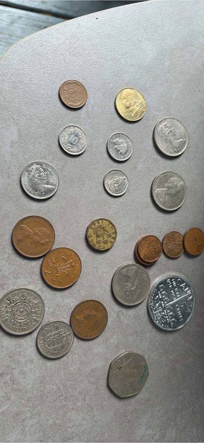 Collection of assorted coins